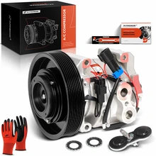 AC Compressor with 8-Groove Pulley & Clutch