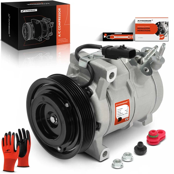2008 Dodge Avenger AC Compressor with Clutch with 6-Groove Pulley A-Premium APACC832