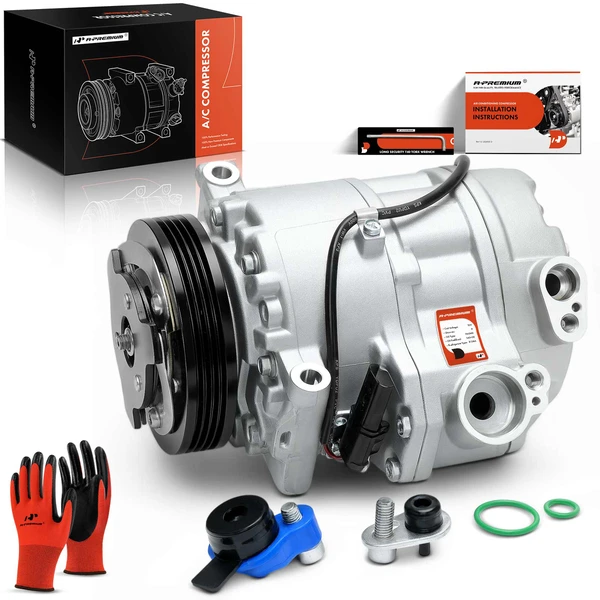2007-2013 BMW X5 AC Compressor with Clutch with 4-Groove Pulley A-Premium APACC496