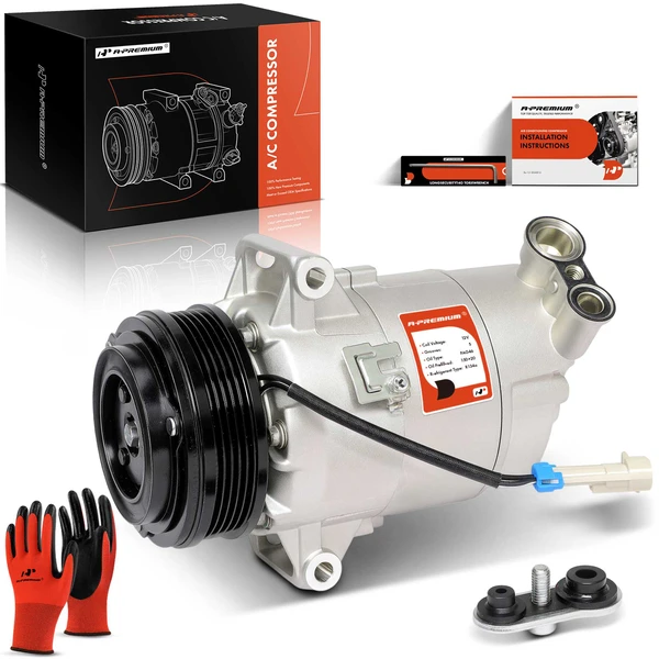 AC Compressor with Clutch with 5-Groove Pulley A-Premium APACC696