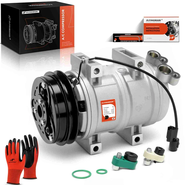 AC Compressor with Clutch with 1-Groove Pulley A-Premium APACC462