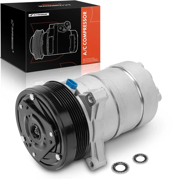1994-1995 Cadillac DeVille AC Compressor with Clutch with 6-Groove Pulley A-Premium APACC710