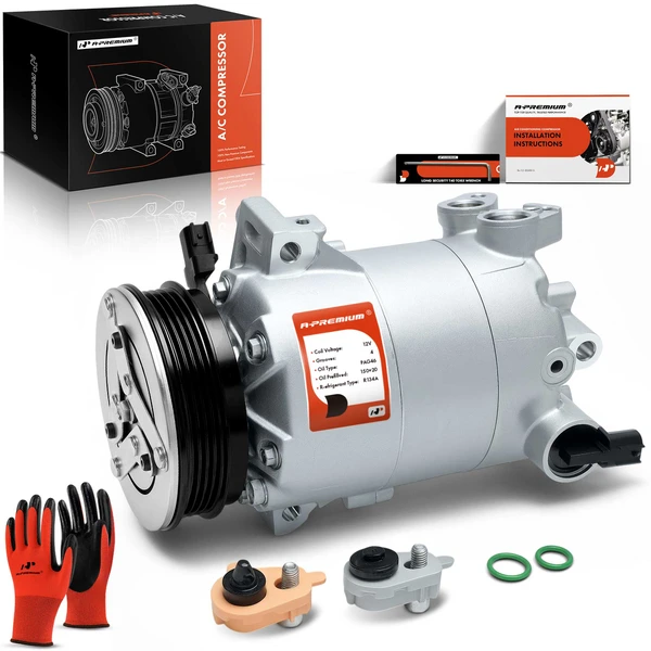 AC Compressor with Clutch with 4-Groove Pulley A-Premium APACC461