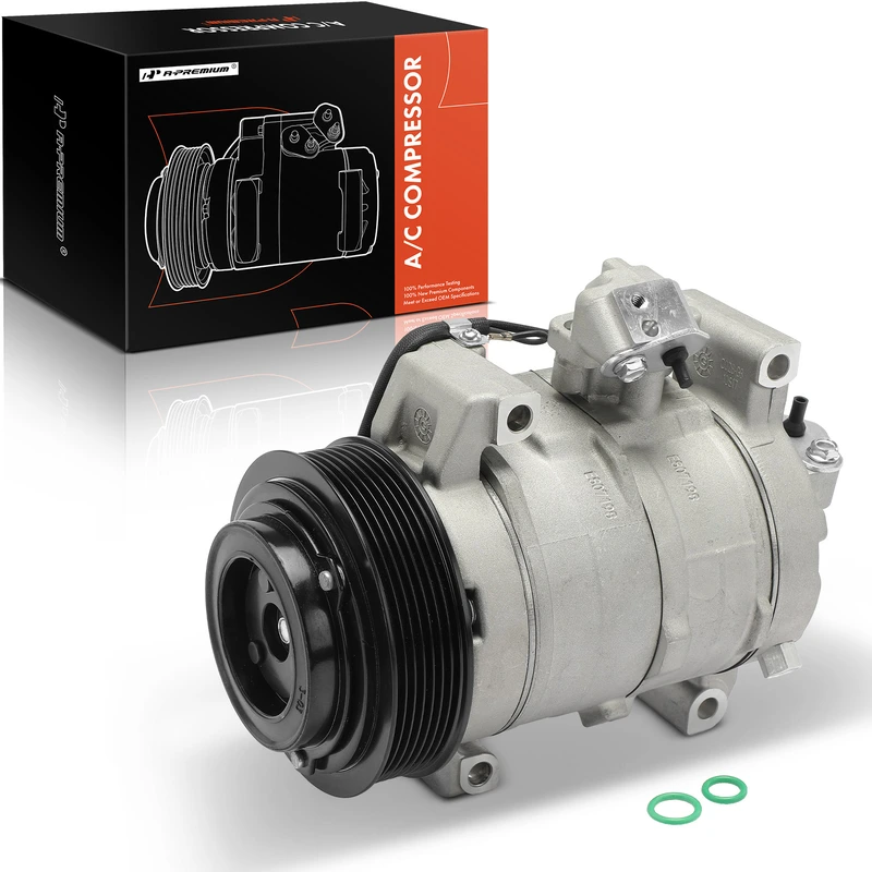 AC Compressor with Clutch with 7-Groove Pulley A-Premium APACC543