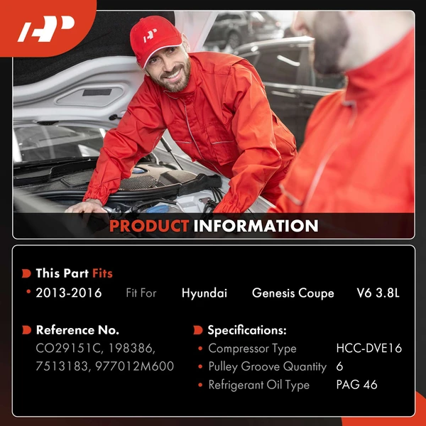 AC Compressor with Clutch with 6-Groove Pulley A-Premium APACC823