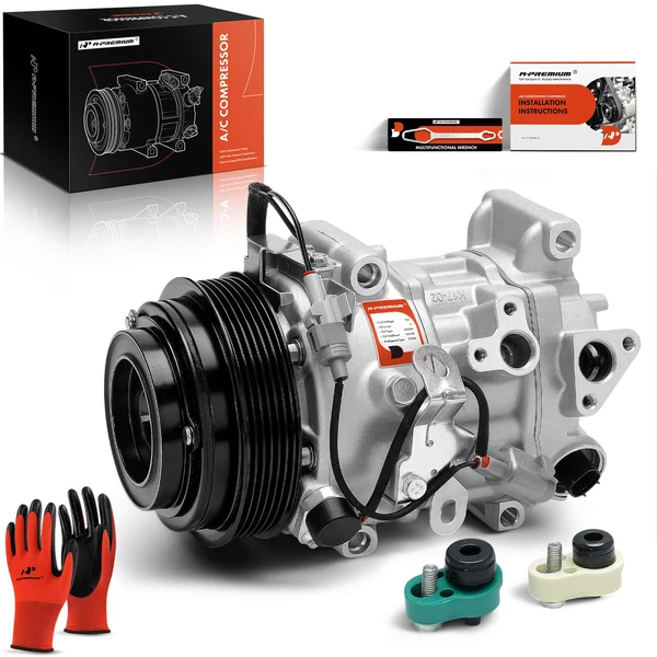 2013-2018 Toyota RAV4 AC Compressor with Clutch with 6-Groove Pulley A-Premium APACC544