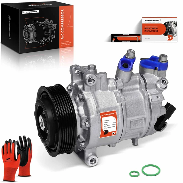 2017-2024 Audi Q3 AC Compressor with Clutch with 6-Groove Pulley A-Premium APACC946