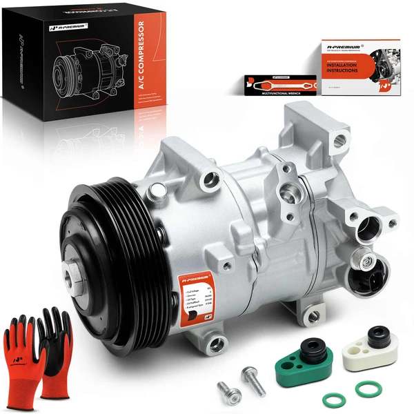 AC Compressor with Clutch with 6-Groove Pulley A-Premium APACC499