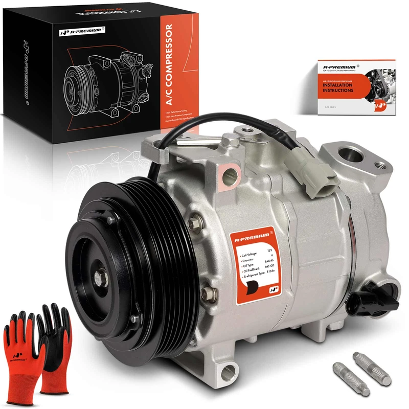 2014-2023 Chrysler 300 AC Compressor with Clutch with 6-Groove Pulley A-Premium APACC612
