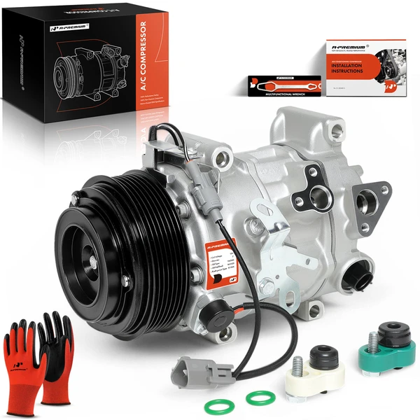 2014-2016 Toyota Highlander AC Compressor with Clutch with 7-Groove Pulley A-Premium APACC473