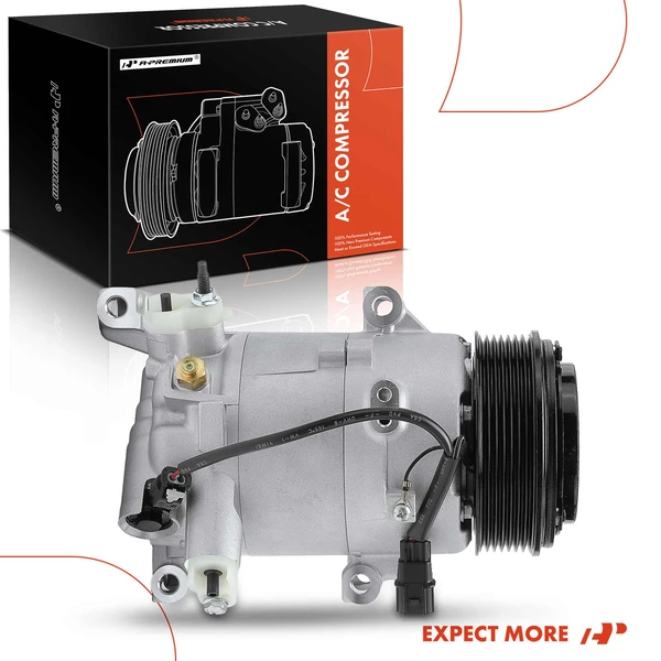 AC Compressor with Clutch with 7-Groove Pulley A-Premium APACC477