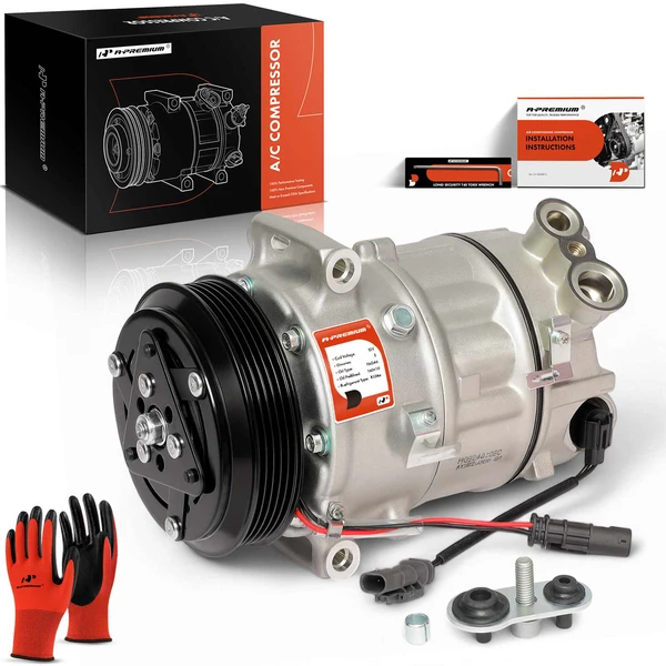 2015-2017 GMC Terrain AC Compressor with Clutch with 5-Groove Pulley A-Premium APACC789