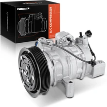 AC Compressor, With Clutch, With 6-Groove Pulley, 4.72 in. Pulley Diameter