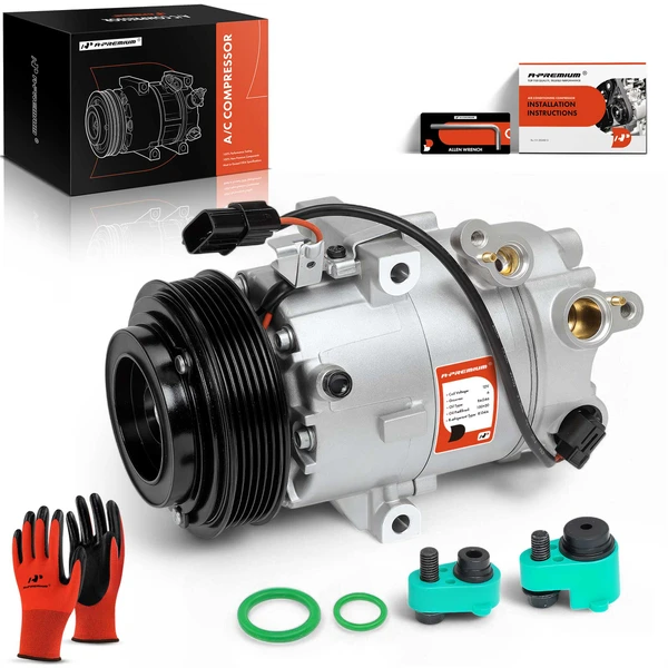 AC Compressor with Clutch with 6-Groove Pulley A-Premium APACC652