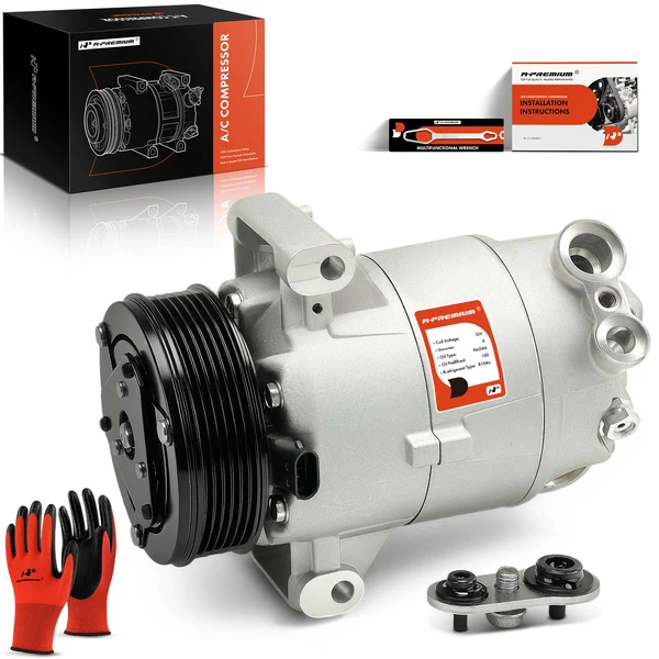 2005-2007 Chevrolet Cobalt AC Compressor with Clutch with 6-Groove Pulley A-Premium APACC727