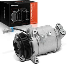 AC Compressor, With Clutch, With 6-Groove Pulley, 4.72 in. Pulley Diameter