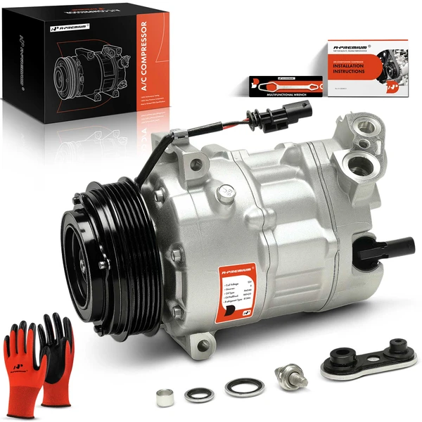 AC Compressor with Clutch with 5-Groove Pulley A-Premium APACC458