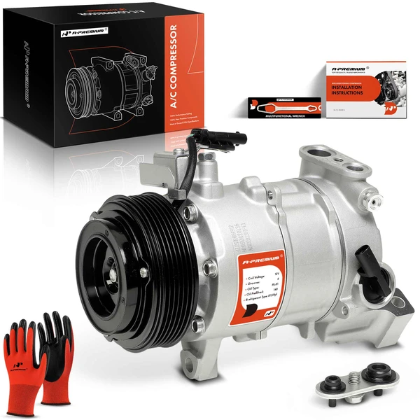 2016-2019 Cadillac ATS AC Compressor with Clutch with 6-Groove Pulley A-Premium APACC729