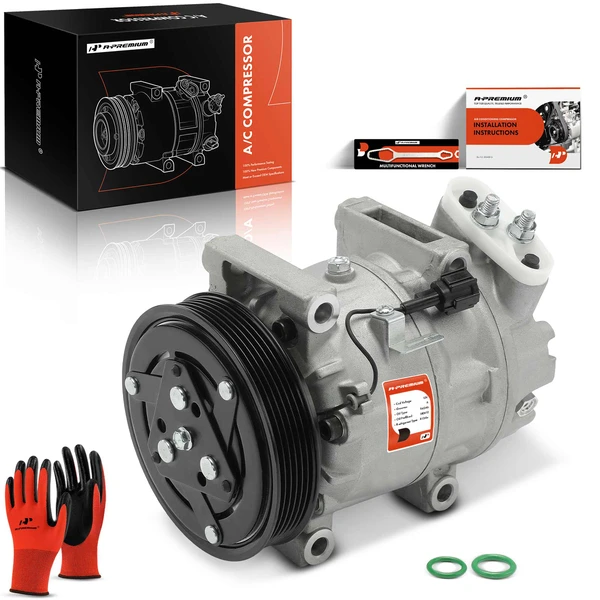 1998-1999 Nissan Maxima AC Compressor with Clutch with 6-Groove Pulley A-Premium APACC400