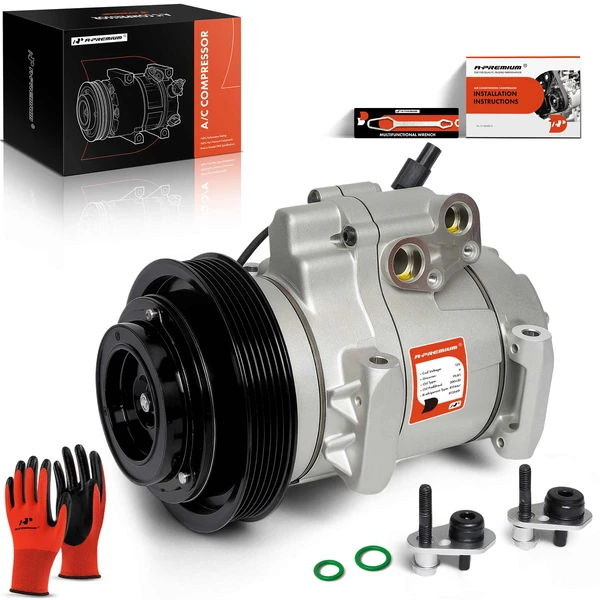 2016-2020 Honda Pilot AC Compressor with Clutch with 6-Groove Pulley A-Premium APACC753