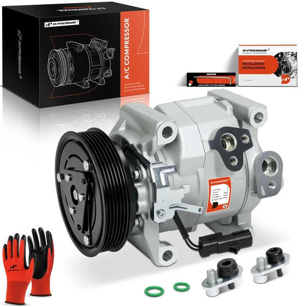 2011-2014 Dodge Avenger AC Compressor with Clutch with 6-Groove Pulley A-Premium APACC751