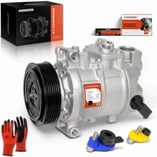 2005-2013 Audi A4 Quattro AC Compressor with Clutch with 6-Groove Pulley A-Premium APACC792