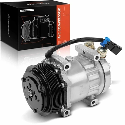 AC Compressor with 6-Groove Pulley & Clutch