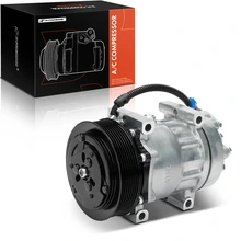 AC Compressor, With Clutch, With 8-Groove Pulley, 5.11 in. Pulley Diameter