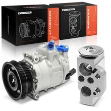 2 Pcs AC Compressor & Expansion Valve Kit for 2012-2013 Audi TT RS Quattro