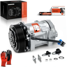 2012-2016 Peterbilt 587 AC Compressor with Clutch with 7-Groove Pulley A-Premium APACC739