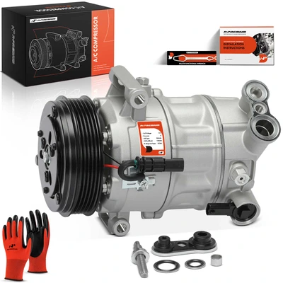 A/C Compressor with 5-Groove Pulley