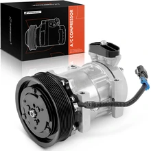 AC Compressor, With Clutch, With 8-Groove Pulley, 5.51 in. Pulley Diameter