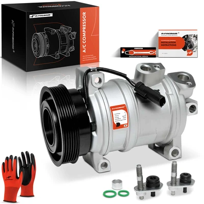 2006-2009 Jeep Commander AC Compressor with Clutch with 6-Groove Pulley A-Premium APACC338