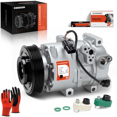 AC Compressor with Clutch with 6-Groove Pulley A-Premium APACC489
