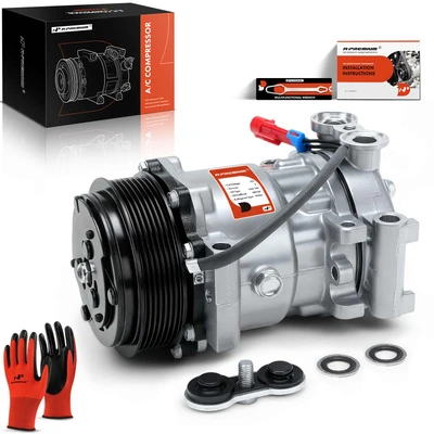 AC Compressor with Clutch & Pulley