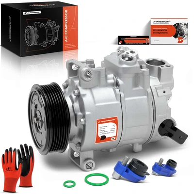 AC Compressor with Clutch & 6-Groove Pulley