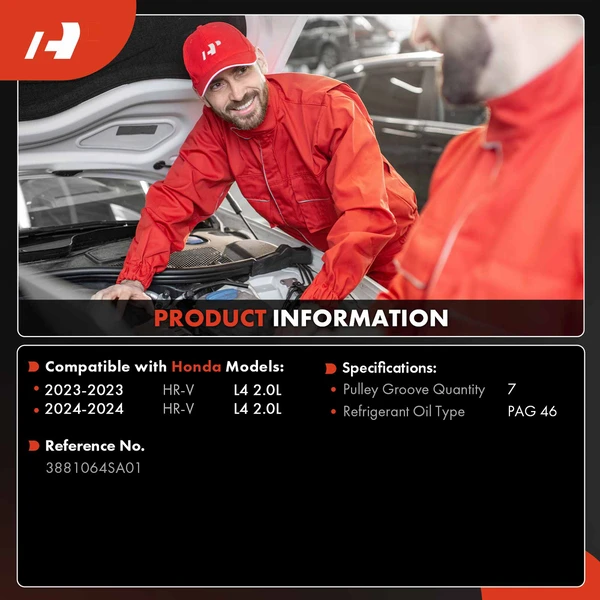 AC Compressor with Clutch with 7-Groove Pulley A-Premium APACC917