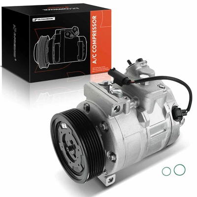 AC Compressor with Clutch & 7-Groove Pulley