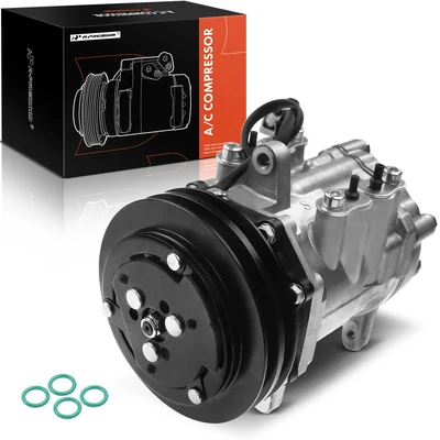 AC Compressor with 2-Groove Pulley