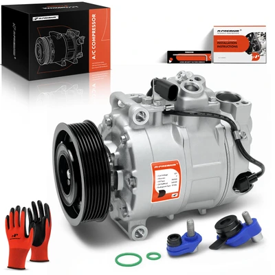 AC Compressor with Clutch & Pulley