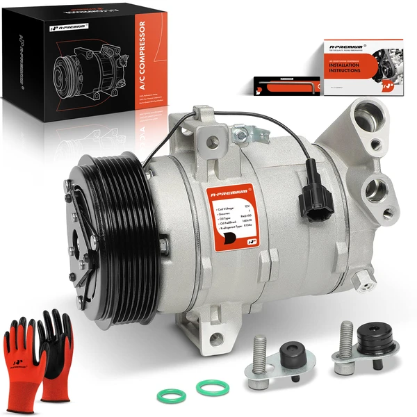 2012-2021 Nissan NV3500 AC Compressor with Clutch with 7-Groove Pulley A-Premium APACC221