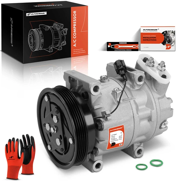 AC Compressor with Clutch with 5-Groove Pulley A-Premium APACC372