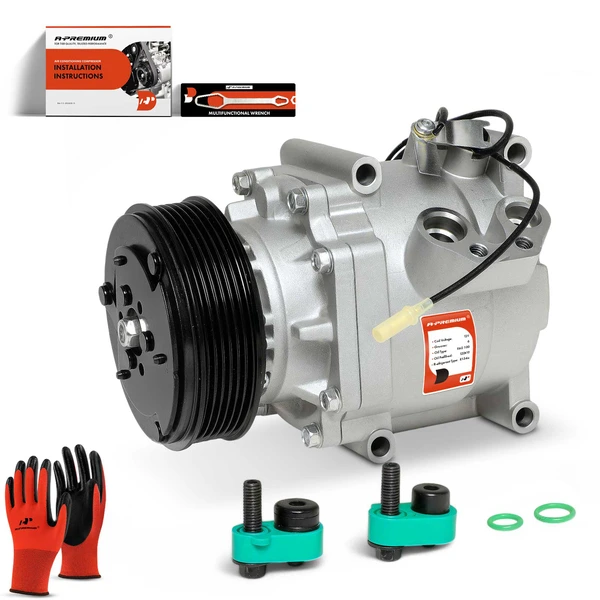 1995-2000 Chrysler Cirrus AC Compressor with Clutch with 6-Groove Pulley A-Premium APACC402