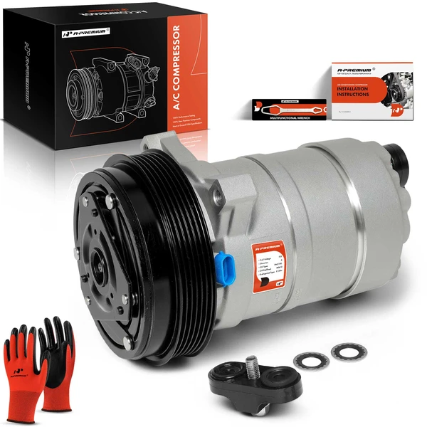 1989-1991 Oldsmobile Toronado AC Compressor with Clutch with 6-Groove Pulley A-Premium APACC052