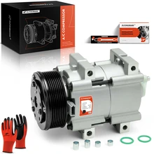 1999-2001 Ford E-450 Econoline Super Duty AC Compressor with Clutch with 8-Groove Pulley A-Premium APACC340