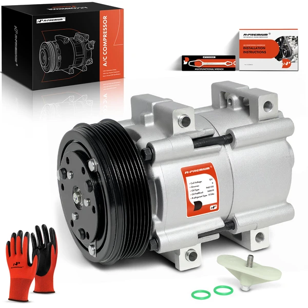 2001-2005 2007-2009 Mazda B2300 AC Compressor with Clutch with 6-Groove Pulley A-Premium APACC374