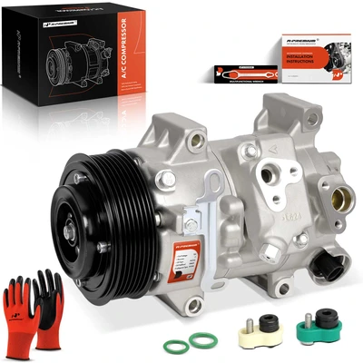2009-2010 Pontiac Vibe AC Compressor with Clutch with 7-Groove Pulley A-Premium APACC377