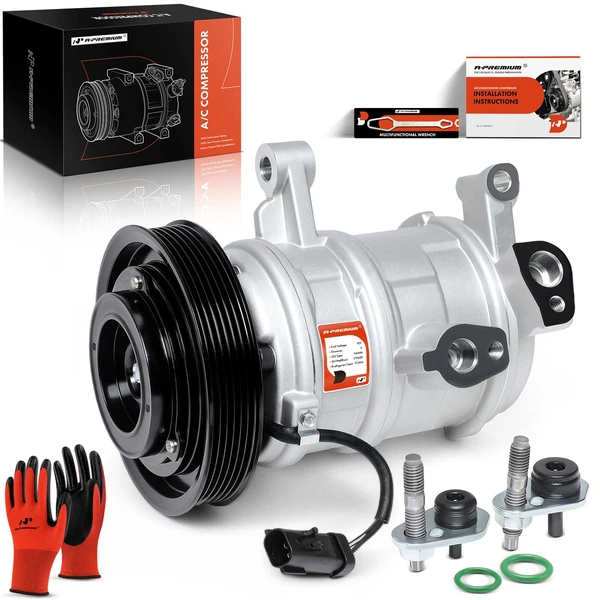 2008-2010 Dodge Ram 2500 AC Compressor with Clutch with 6-Groove Pulley A-Premium APACC062