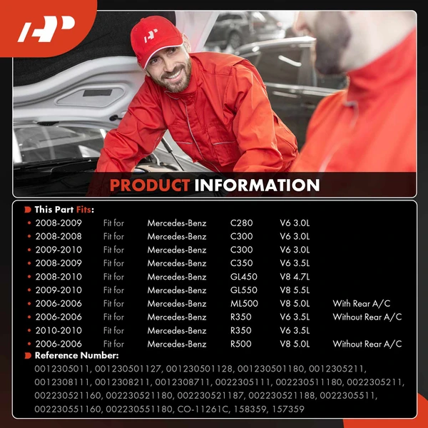 AC Compressor with Clutch with 6-Groove Pulley A-Premium APACC275