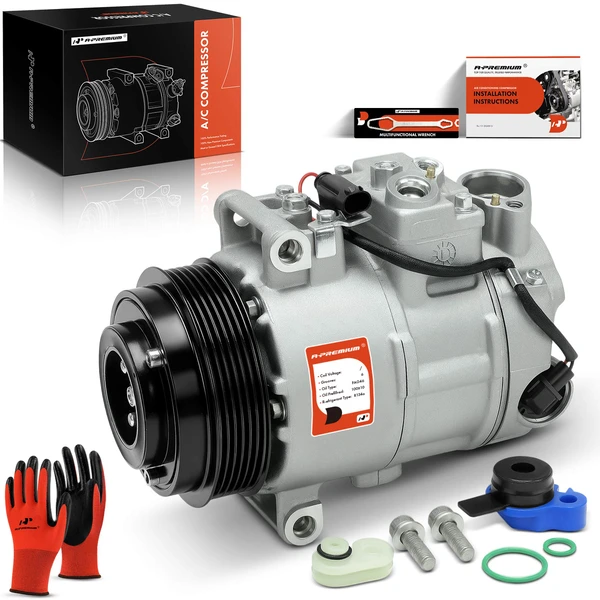 2008-2010 Mercedes-Benz C300 AC Compressor with Clutch with 6-Groove Pulley A-Premium APACC275